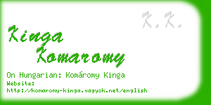 kinga komaromy business card